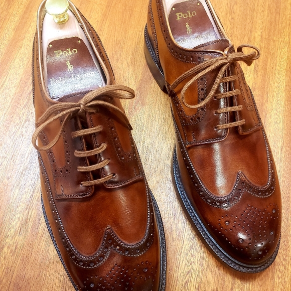 Polo Ralph Lauren Brenton brogues derbys dress shoes sz 11.5 D - Picture 4 of 15